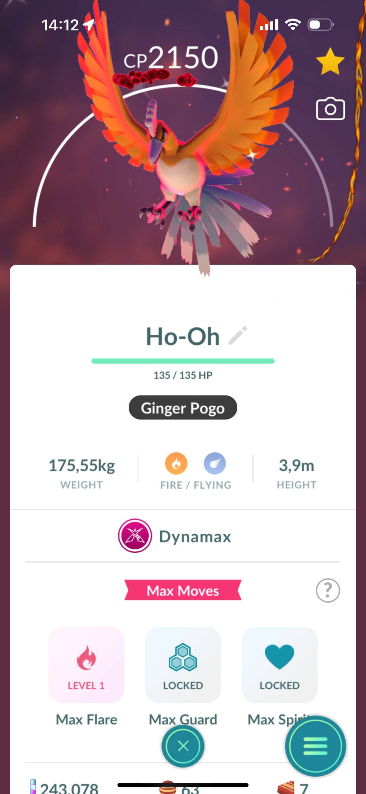 MINI PTC SHINY DYNAMAX HO-OH - 3