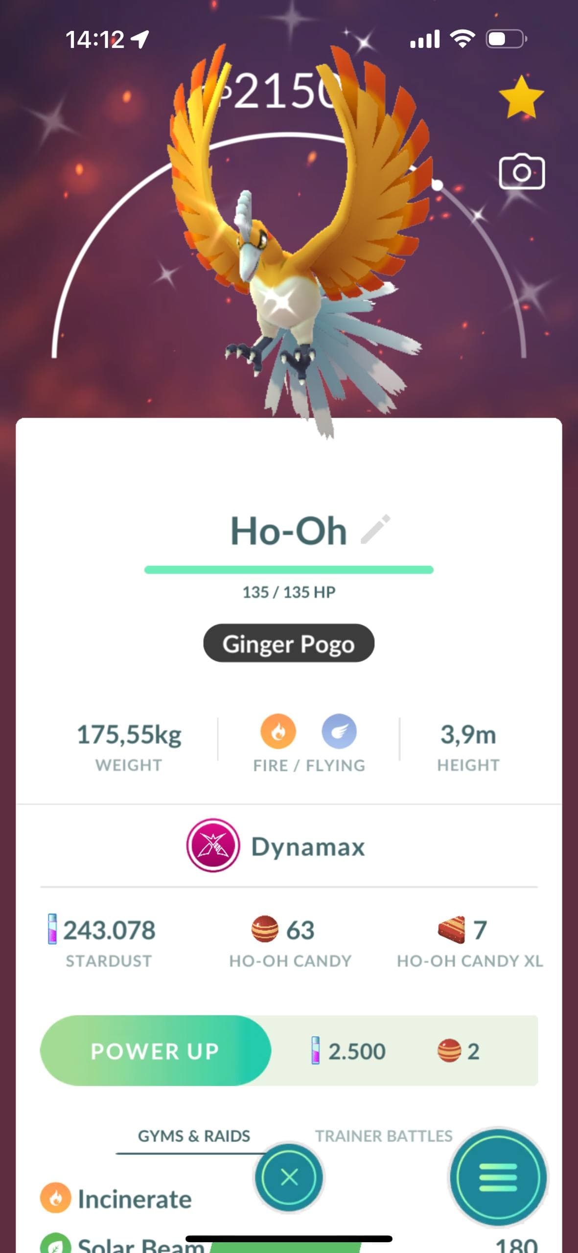 MINI PTC SHINY DYNAMAX HO-OH - 4