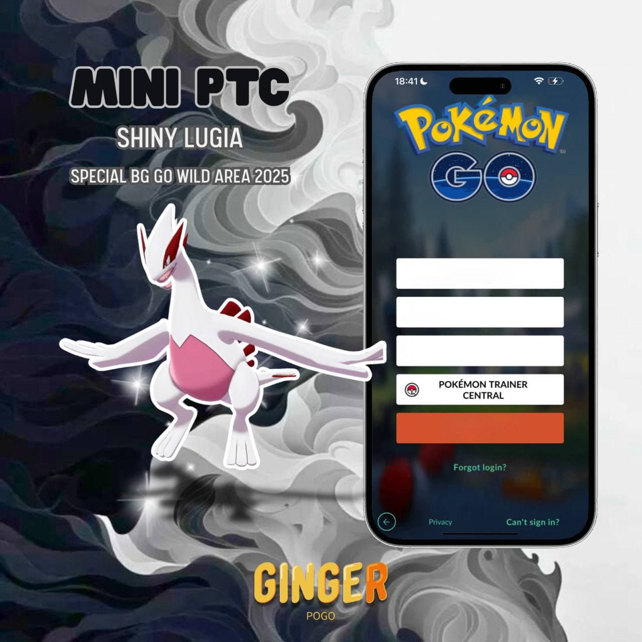 MINI PTC SHINY LUGIA SPECIAL BG GO WILD 2025 - 2