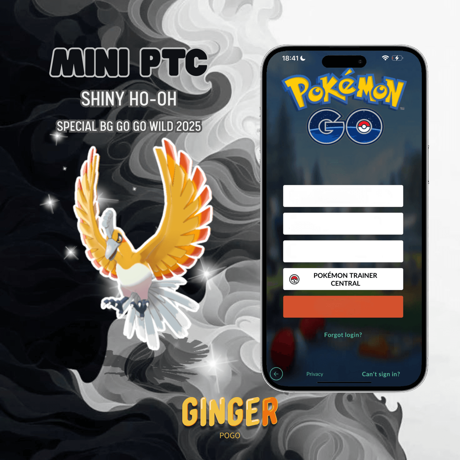 MINI PTC SHINY HO-OH SPECIAL BG GO WILD 2025  - 2