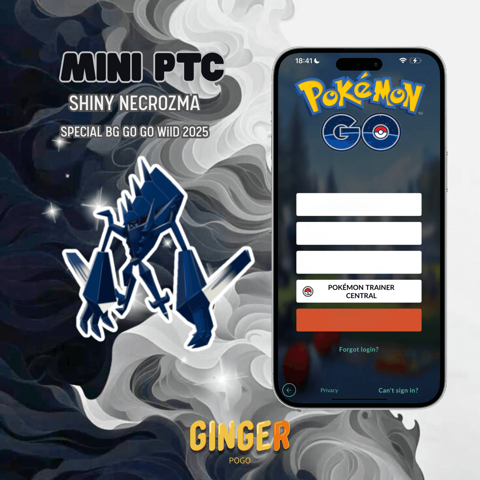 MINI PTC SHINY NECROZMA SPECIAL BG GO WILD 2025 - 2