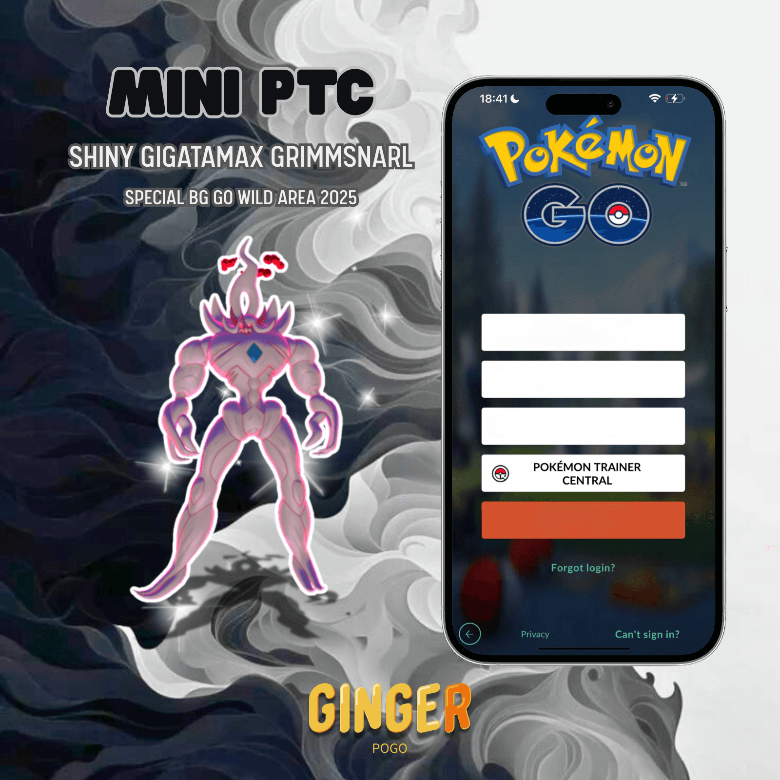 MINI PTC SHINY GRIMMSNARL SPECIAL BG GO WILD 2025 - 2