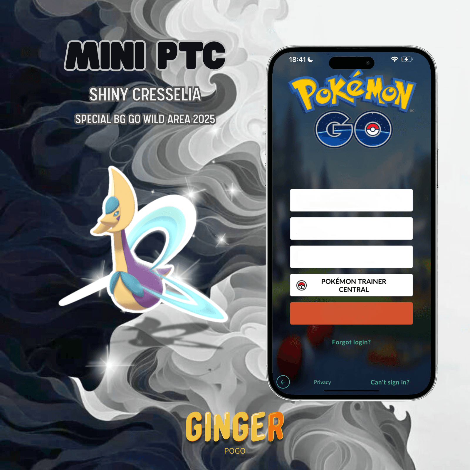 MINI PTC SHINY CRESSELIA SPECIAL BG GO WILD 2025 - 2