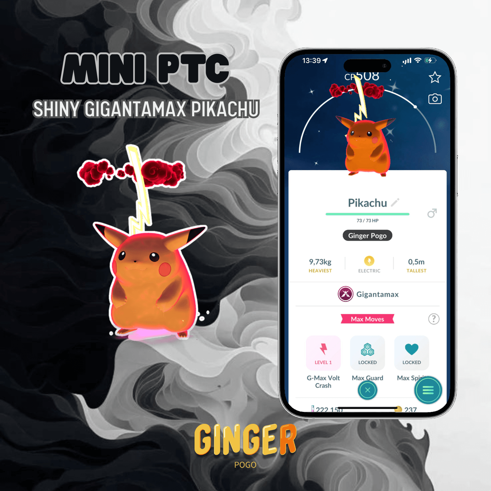 MINI PTC SHINY GIGANTAMAX PIKACHU